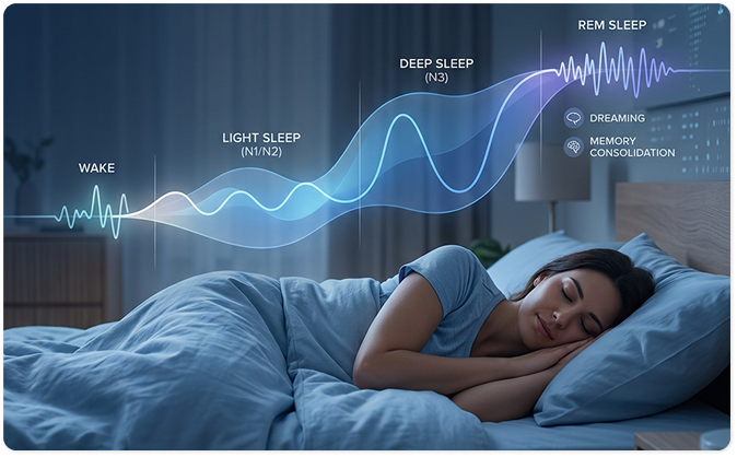 Sleep stage architecture visualization