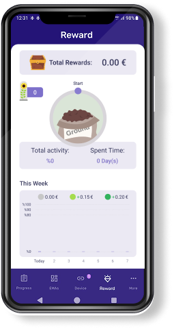 Spica patient engagement app — reward screen